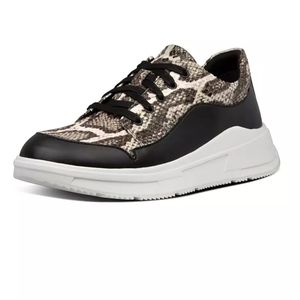 Fitflop FREYA Snake-Print Sneakers Low platform lightweight comfort shoe